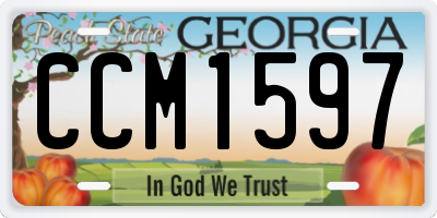 GA license plate CCM1597