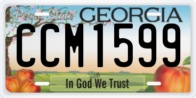 GA license plate CCM1599