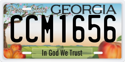 GA license plate CCM1656