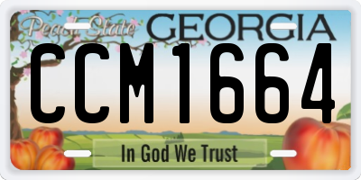 GA license plate CCM1664