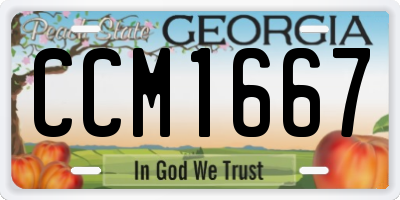 GA license plate CCM1667