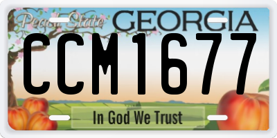 GA license plate CCM1677