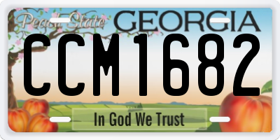 GA license plate CCM1682