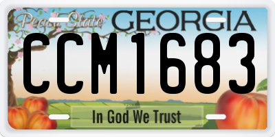 GA license plate CCM1683