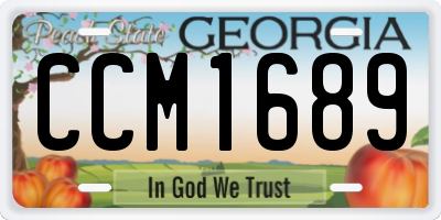 GA license plate CCM1689