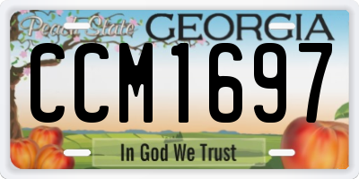 GA license plate CCM1697