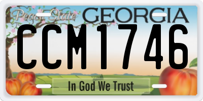 GA license plate CCM1746