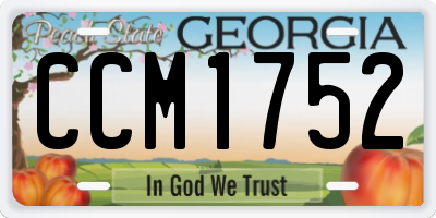 GA license plate CCM1752