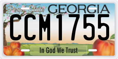 GA license plate CCM1755