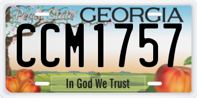 GA license plate CCM1757