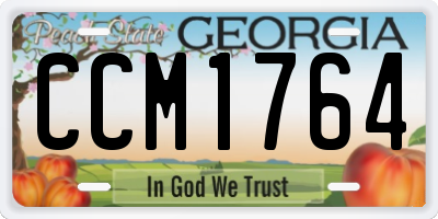 GA license plate CCM1764