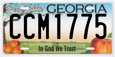 GA license plate CCM1775