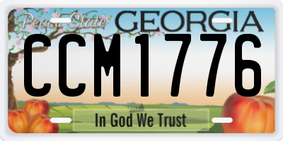 GA license plate CCM1776