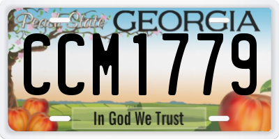 GA license plate CCM1779