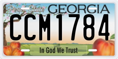 GA license plate CCM1784