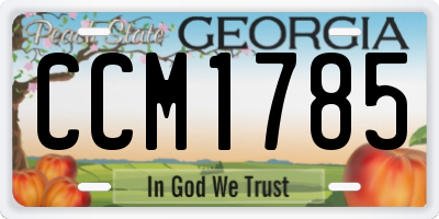 GA license plate CCM1785