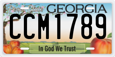 GA license plate CCM1789
