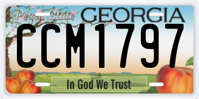 GA license plate CCM1797