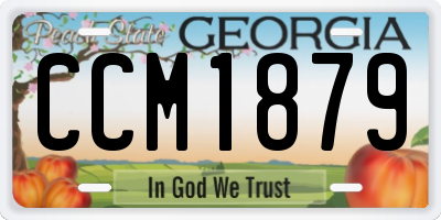 GA license plate CCM1879