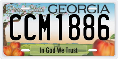 GA license plate CCM1886