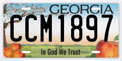 GA license plate CCM1897