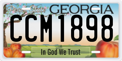 GA license plate CCM1898
