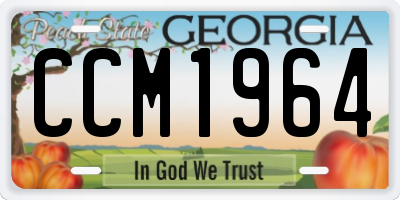 GA license plate CCM1964