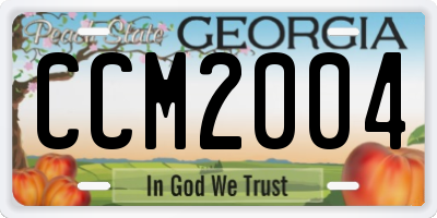 GA license plate CCM2004