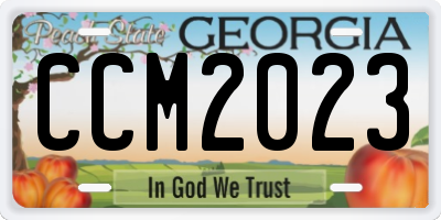 GA license plate CCM2023