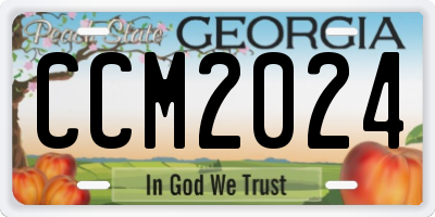 GA license plate CCM2024