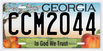 GA license plate CCM2044