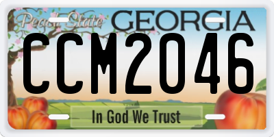 GA license plate CCM2046