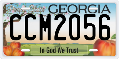 GA license plate CCM2056