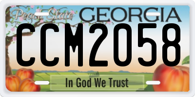 GA license plate CCM2058