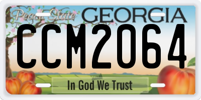 GA license plate CCM2064