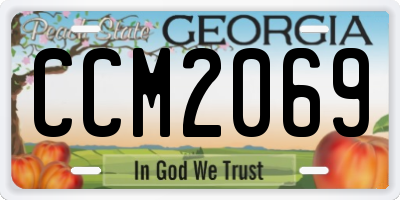 GA license plate CCM2069