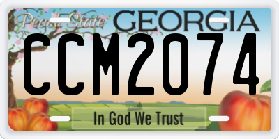GA license plate CCM2074