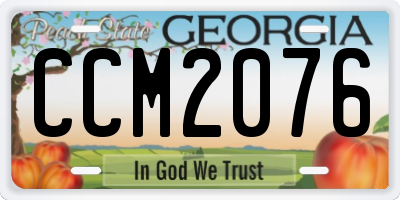 GA license plate CCM2076