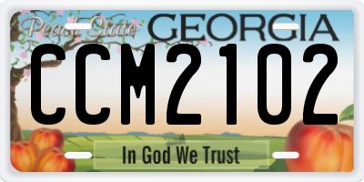 GA license plate CCM2102
