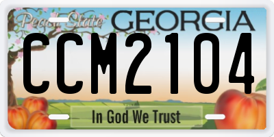 GA license plate CCM2104
