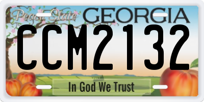 GA license plate CCM2132