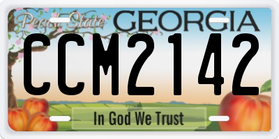 GA license plate CCM2142
