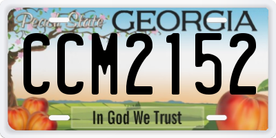 GA license plate CCM2152