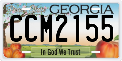 GA license plate CCM2155