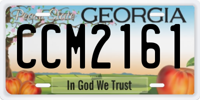GA license plate CCM2161