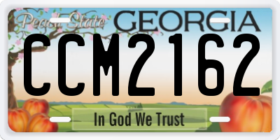 GA license plate CCM2162
