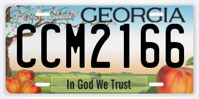 GA license plate CCM2166