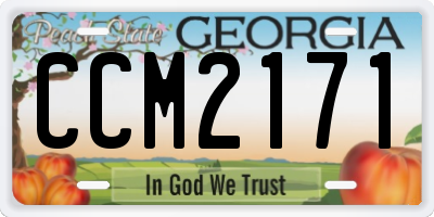 GA license plate CCM2171