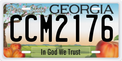 GA license plate CCM2176