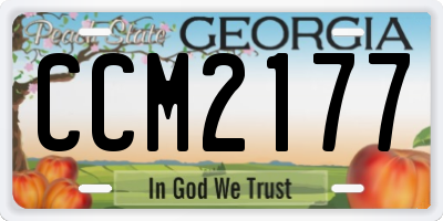 GA license plate CCM2177